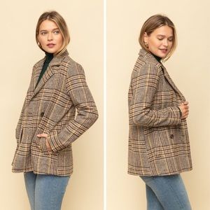 LAST! 🔥2x HP!🔥 Plaid Double Breasted Jacket